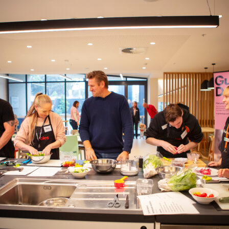 Curtis Stone Visits Guide Dogs Victoria to Cook and Connect with Clients