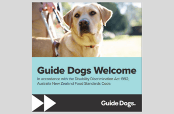 Guide Dogs Welcome Signage